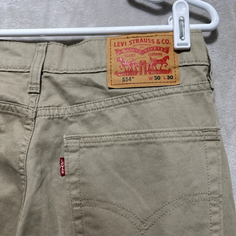 Levi's 514 Straight Fit Jeans Men's 30x30 Stretch Zip Fly 5 Pockets Logo NWT